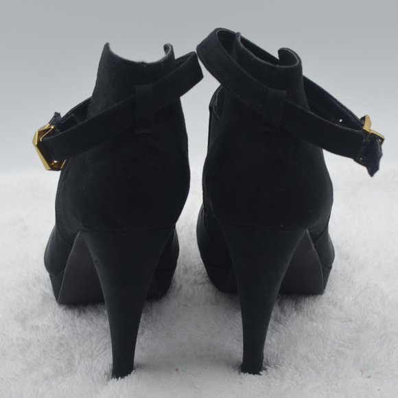 Diba Black Suede Platform Booties - Picture 4 of 5